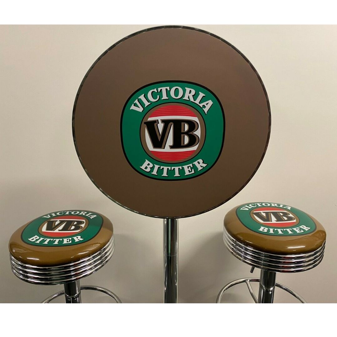 VB Victoria Bitter Bar Table & Bar Stool Set