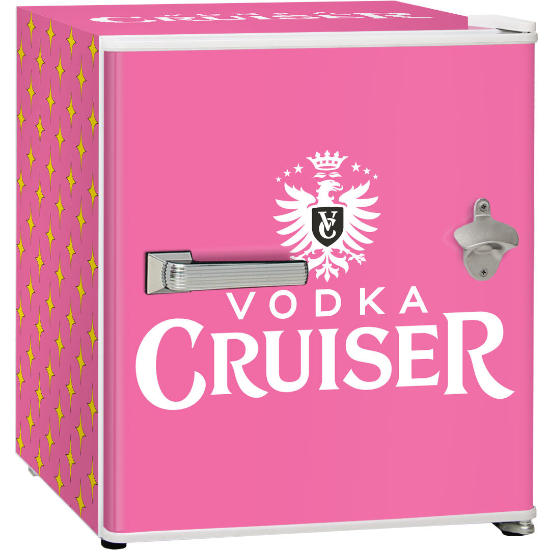 Vodka Cruiser Retro Mini Bar Fridge 46 Litre With Opener - Model BC46W-VC