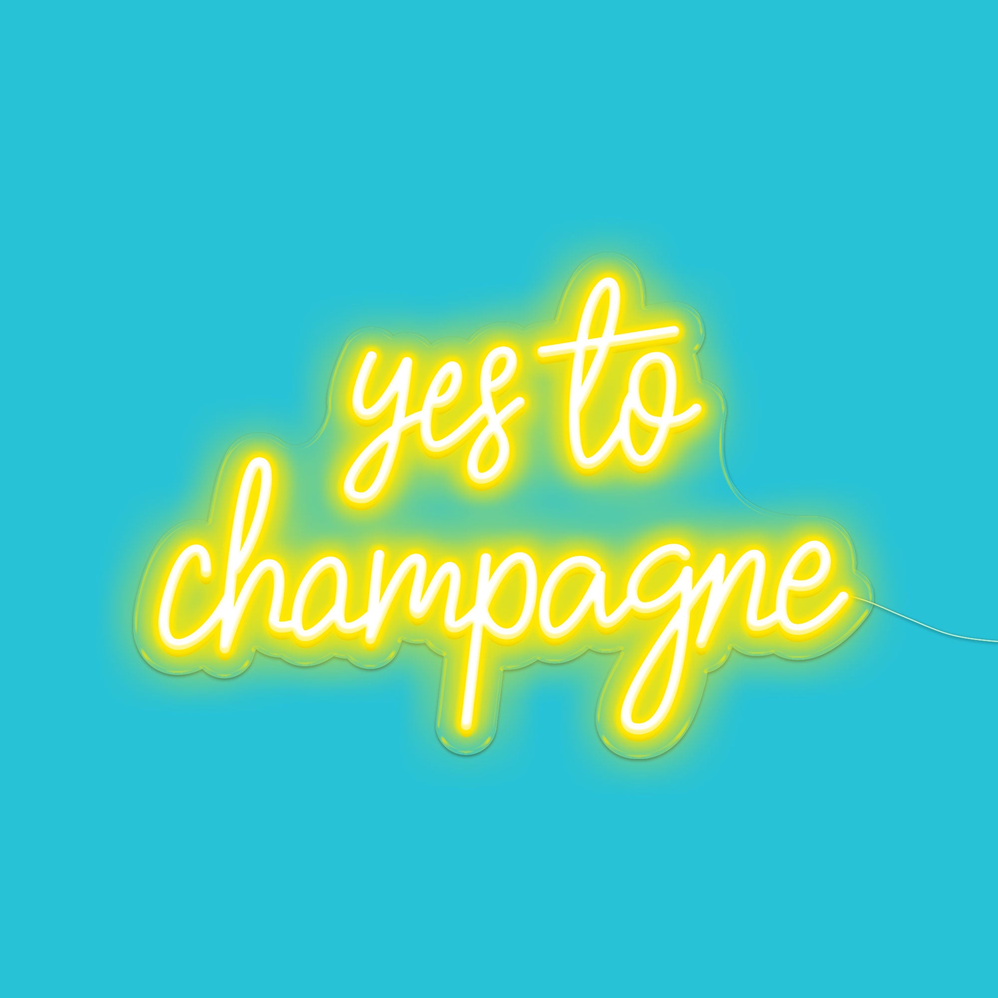 Yes to Champagne Bar Neon Sign