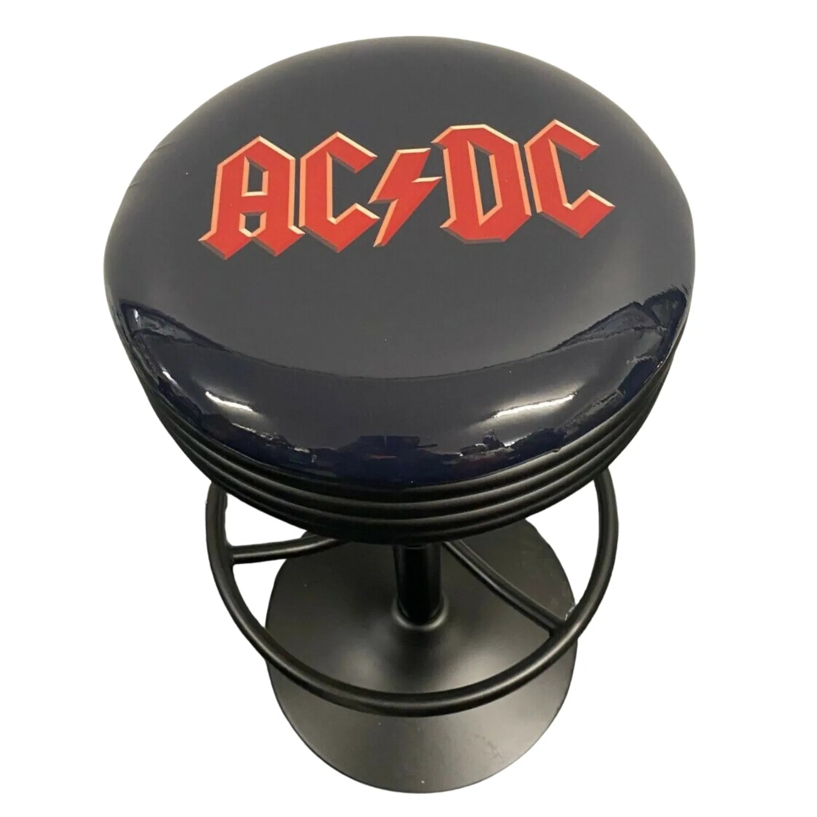AC/DC Black Matt Gas-Lift Adjustable Bar Stool - KING CAVE