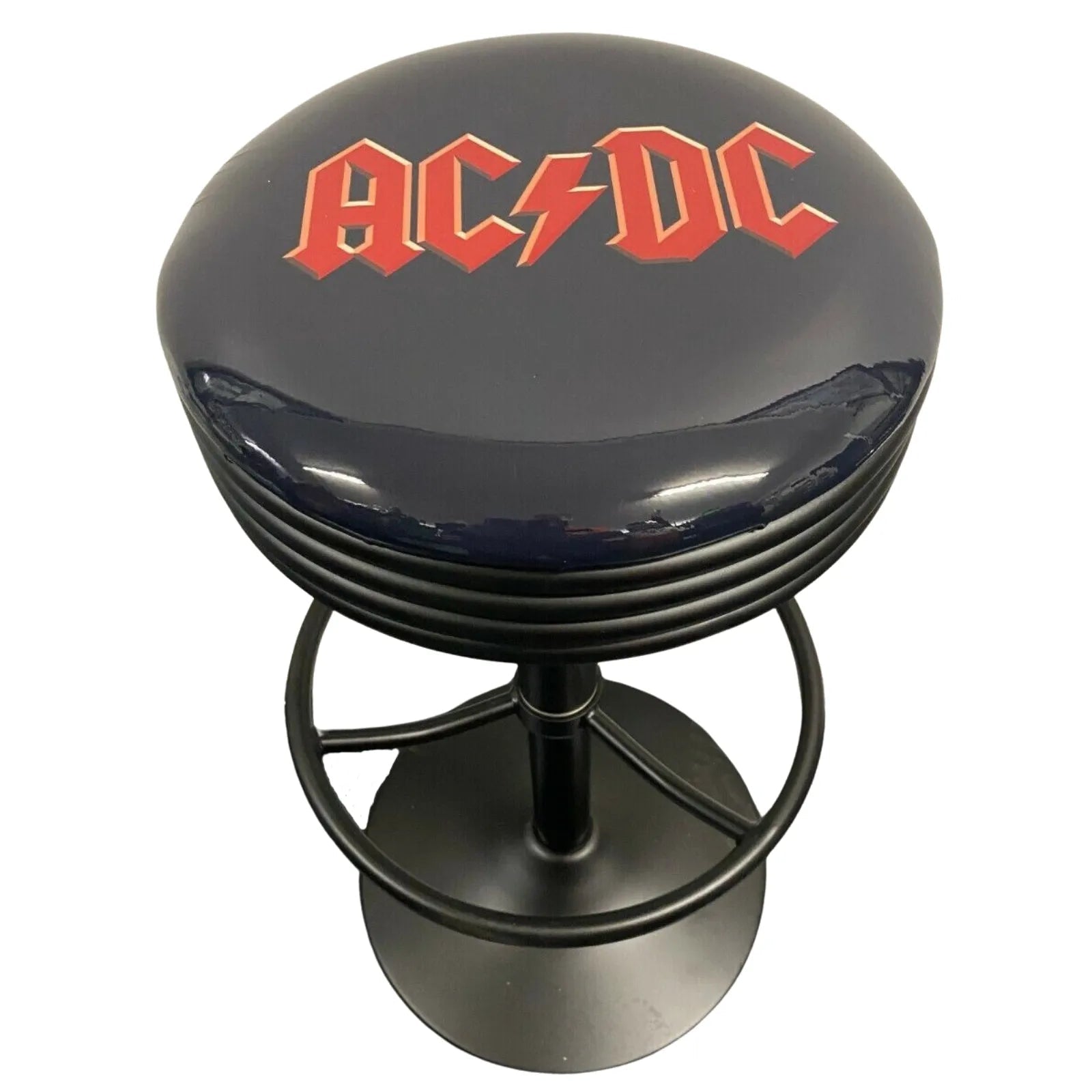 AC/DC Black Matt Gas-Lift Adjustable Bar Stool - KING CAVE