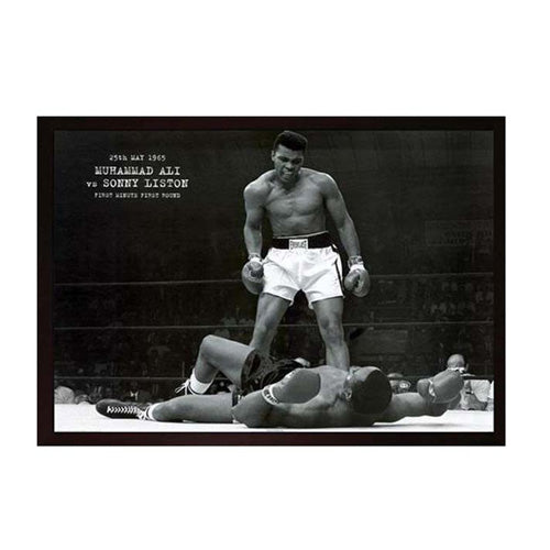 Muhammad Ali Vs Sony Liston Print Framed