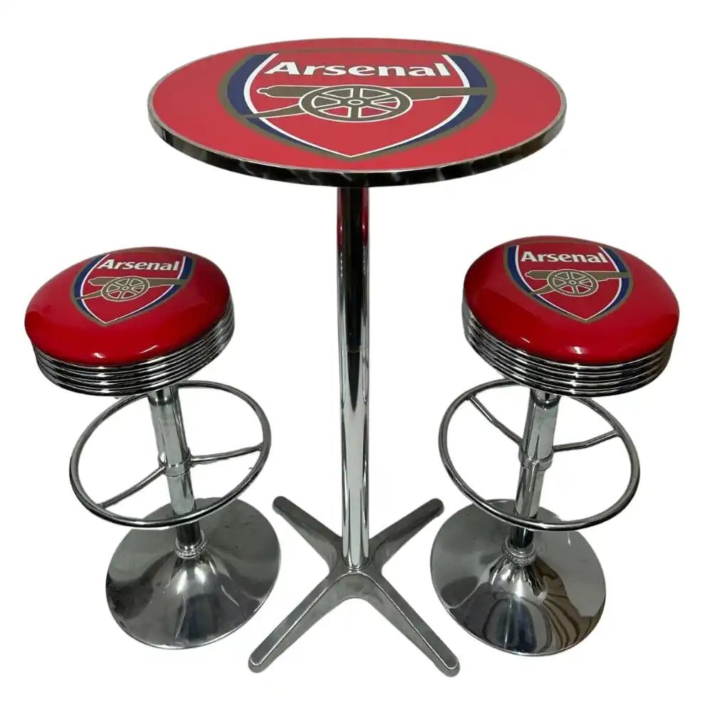 Arsenal FC Bar Table & Bar Stool Set - KING CAVE