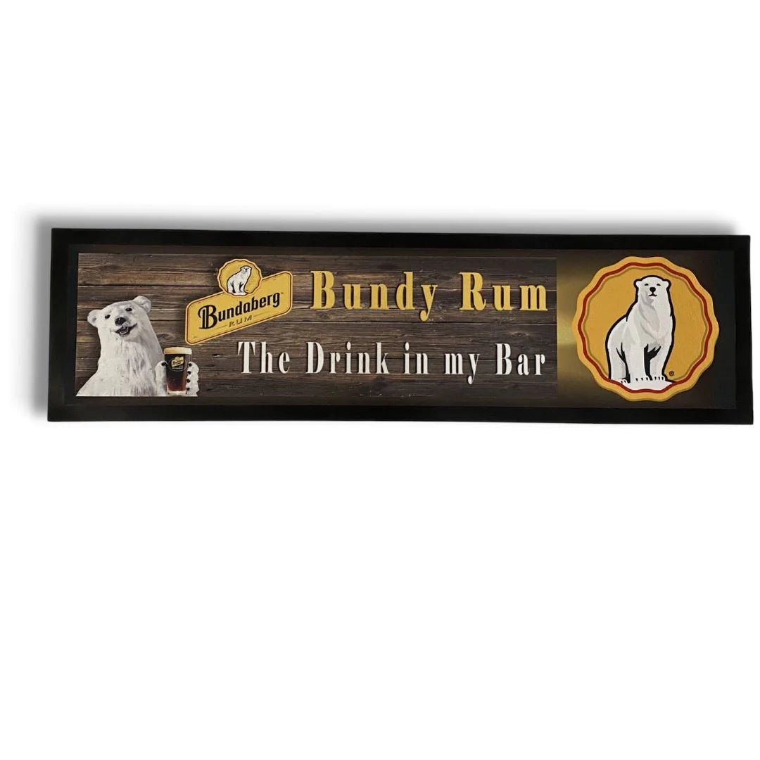 Bundaberg Rum "Drink In My Bar" Premium Rubber Bar Mat Runner - KING CAVE