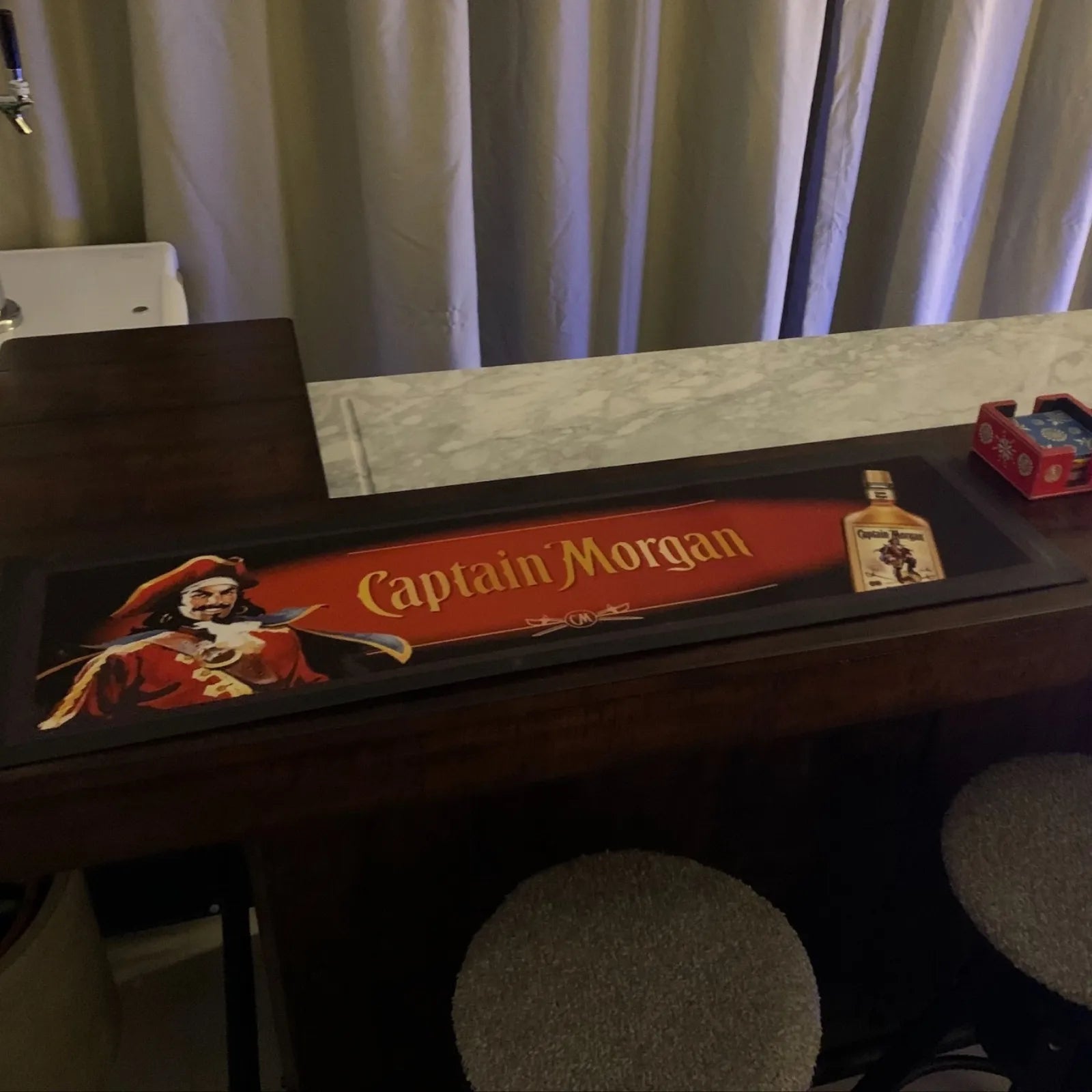 Captain Morgan Premium Rubber-Backed Bar Runner - KING CAVE