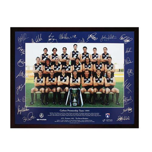Carlton 1995 Premiership Team Framed - KING CAVE