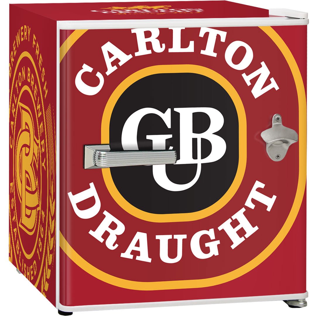 Carlton Draught Retro Mini Bar Fridge - Model BC46W-DRAUGHT-V1 - KING CAVE