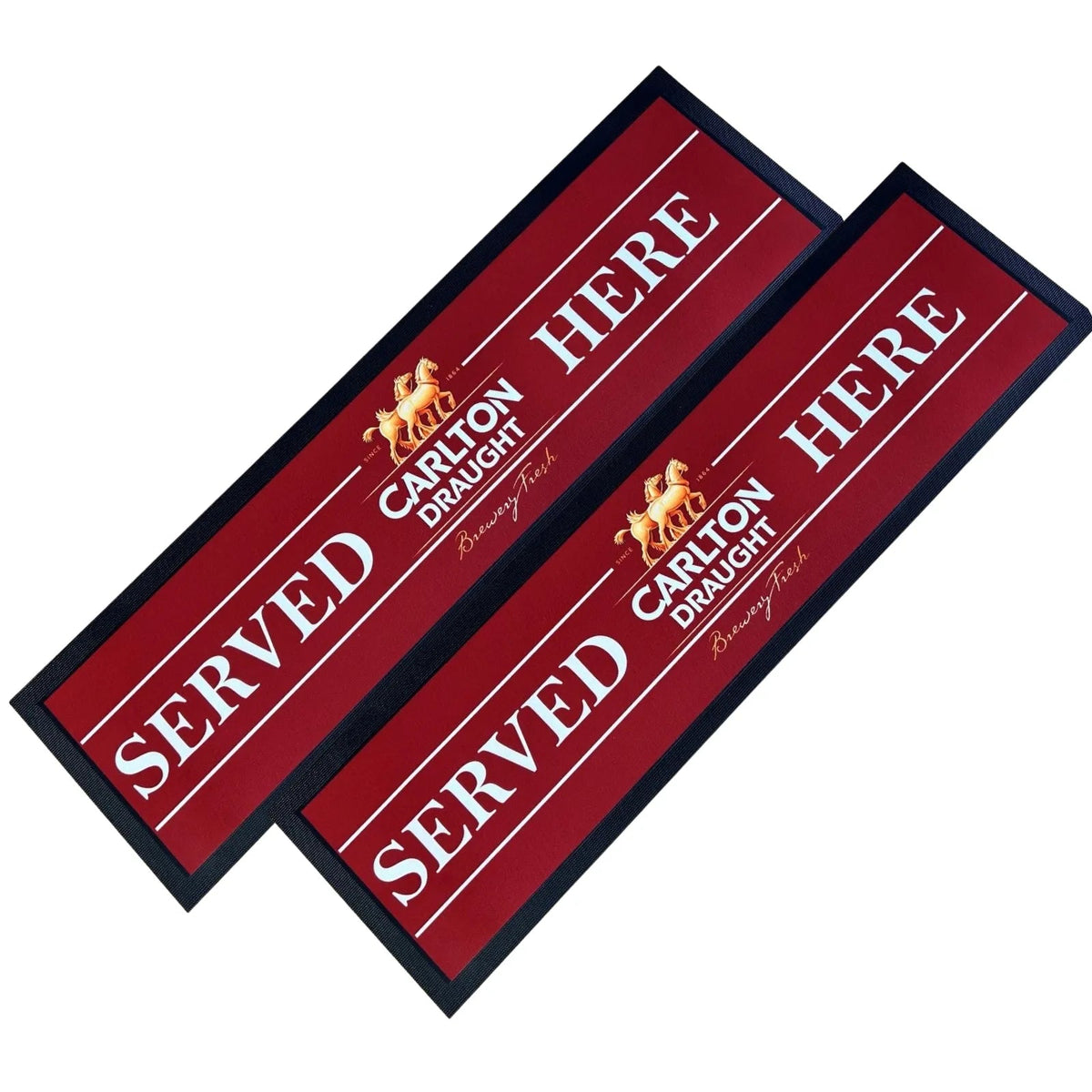 Carlton Draught Served Here Premium Rubber-Backed Bar Runner - KING CAVE