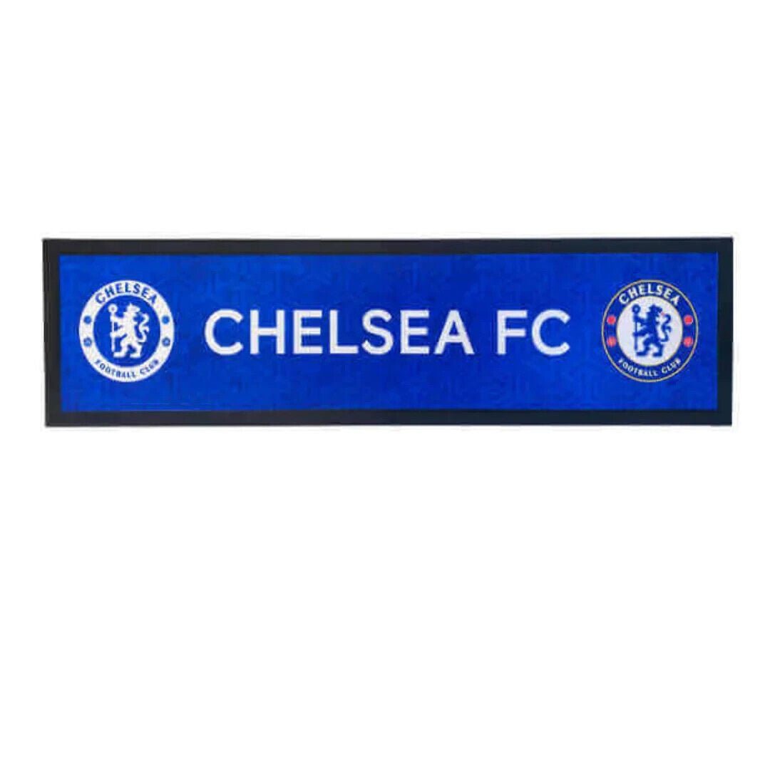Chelsea FC Premium Rubber-Backed Bar Mat Runner - KING CAVE