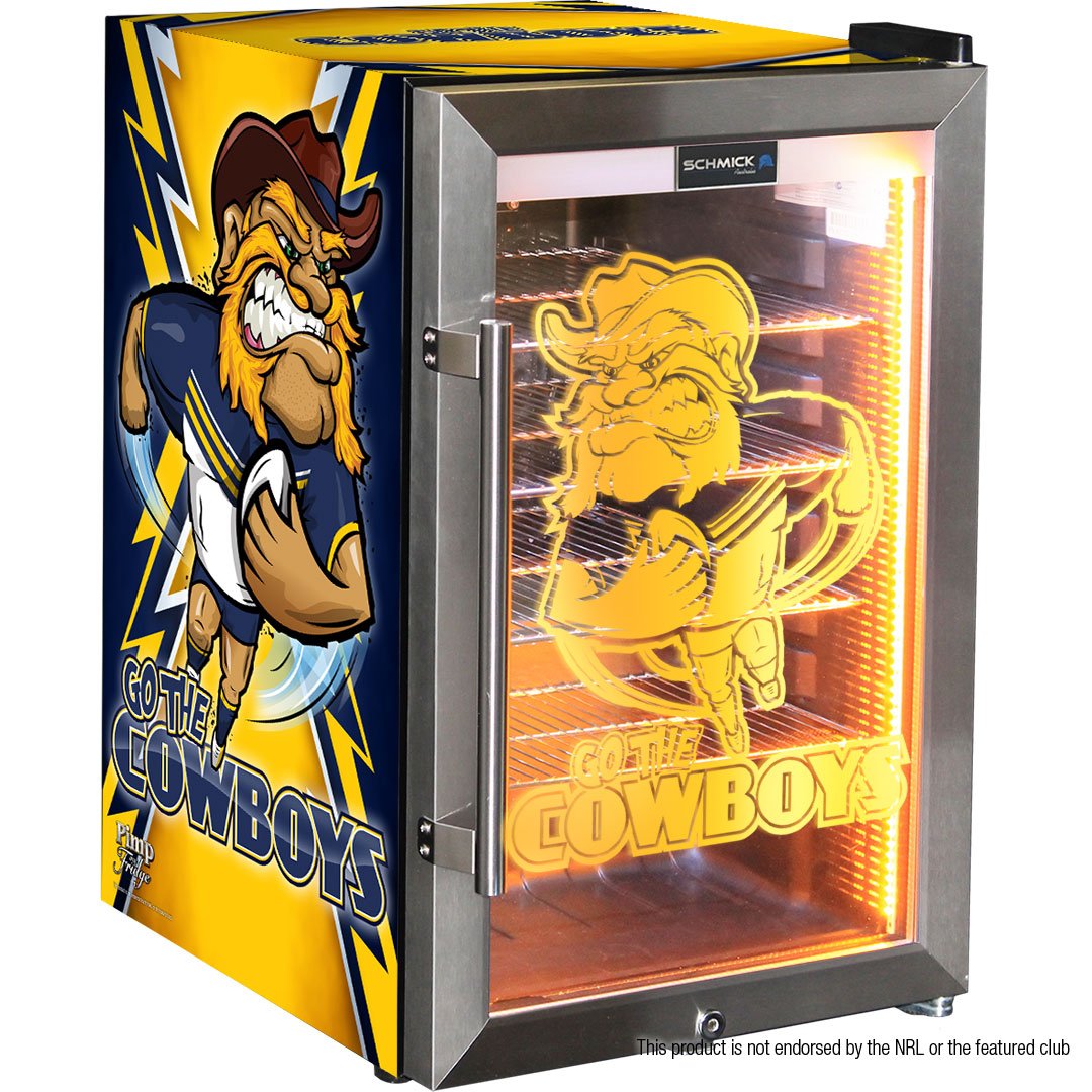 Cowboys Rugby Team Design Club branded bar fridge - KING CAVE