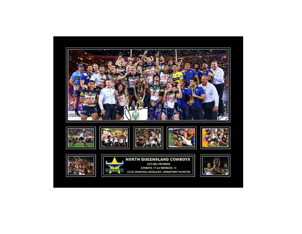North Queensland Cowboys 2015 Premiers Collage Framed