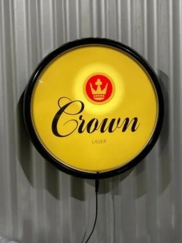 Crown Lager Illuminated Bar Light Wall Mount - KING CAVE