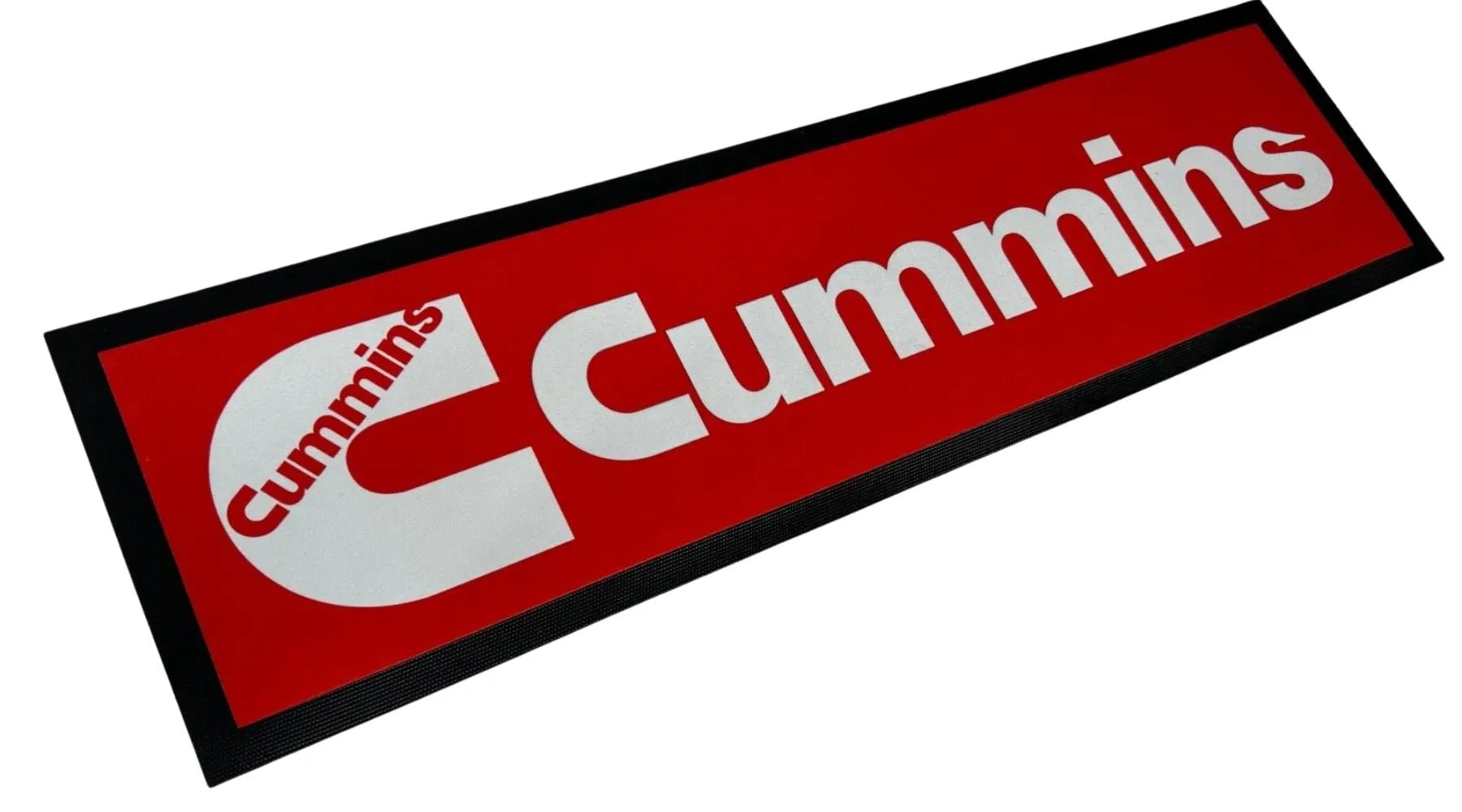 Cummins Red Premium Rubber-Backed Bar Mat Runner - KING CAVE