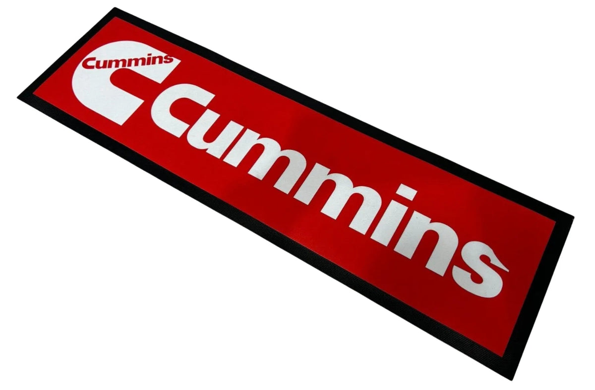 Cummins Red Premium Rubber-Backed Bar Mat Runner - KING CAVE