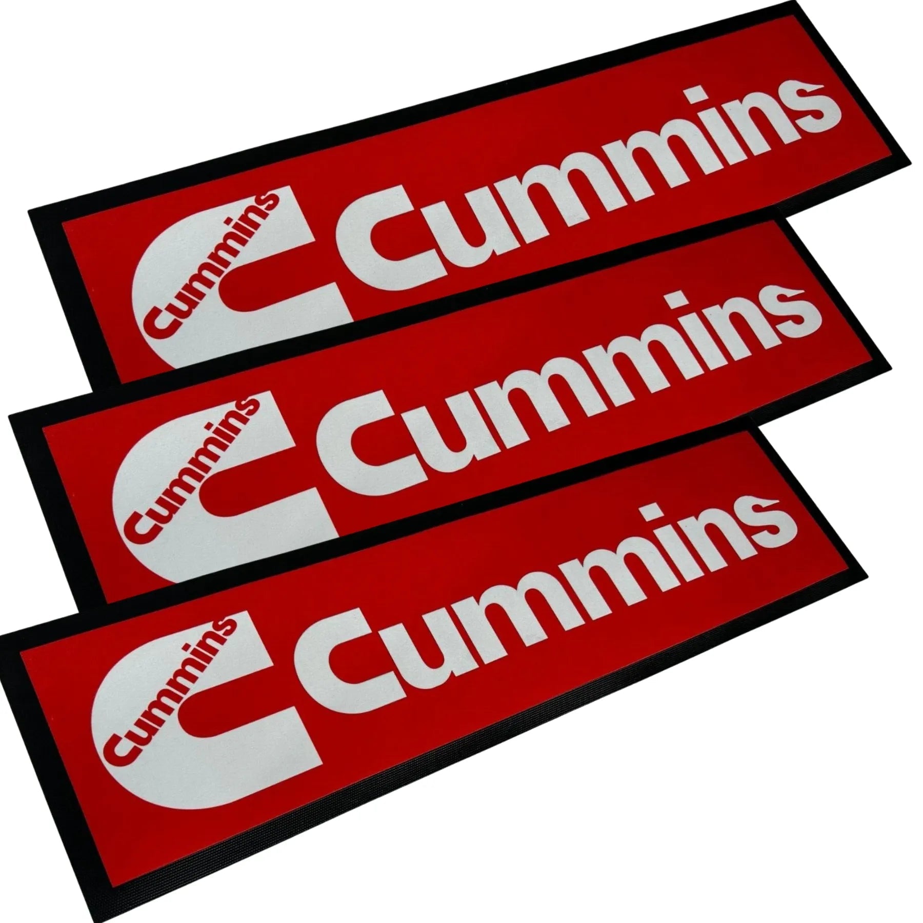 Cummins Red Premium Rubber-Backed Bar Mat Runner - KING CAVE