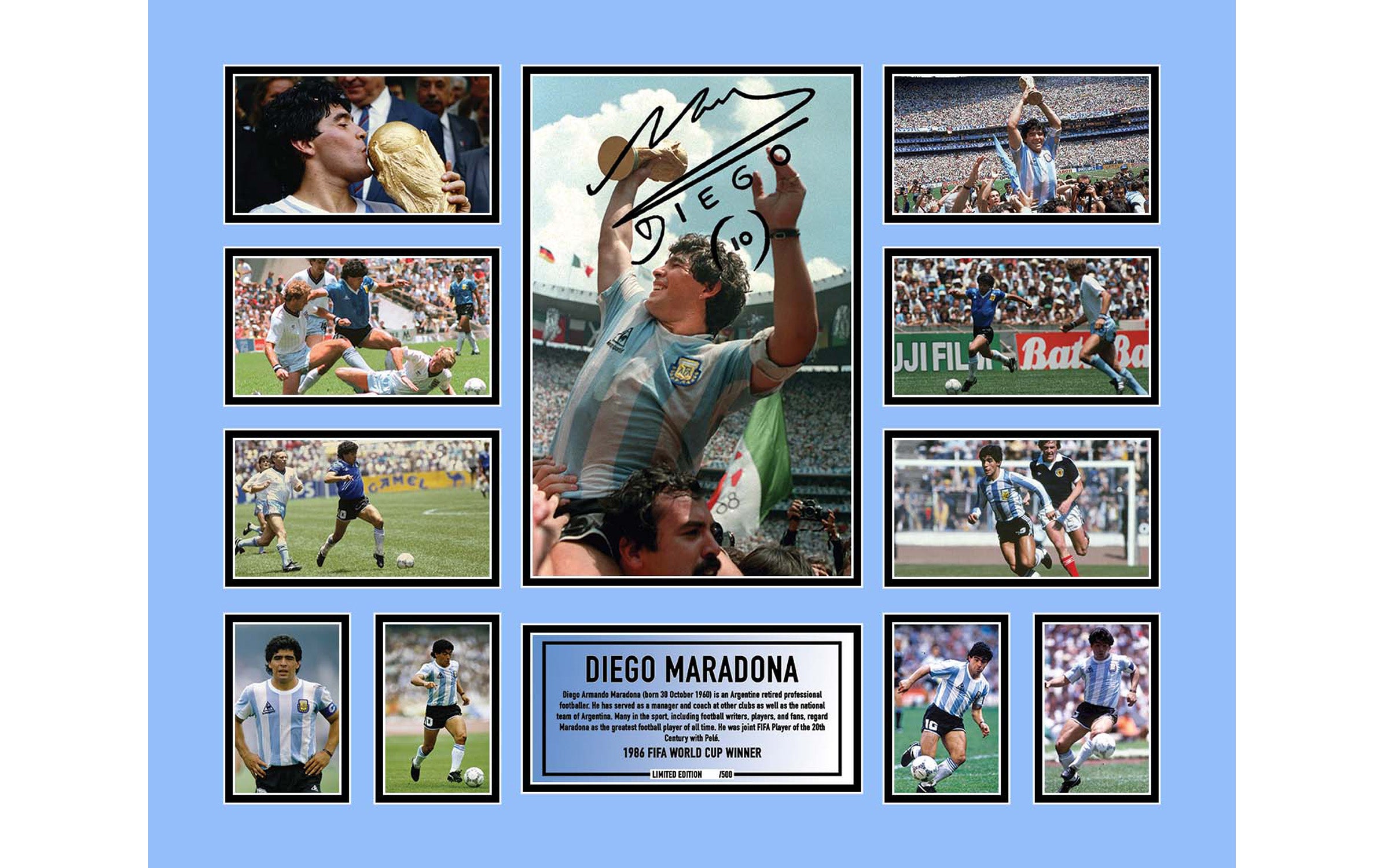 Diego Maradona Collage Framed - KING CAVE