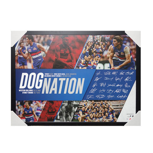 Western Bulldogs 2016 AFL Premiers Print ‚ÄúDog Nation‚Äù Framed
