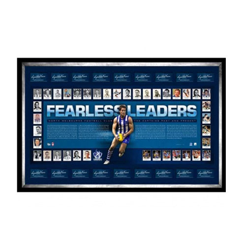 North Melbourne "Fearless Leaders" Signed & Framed Lithograph