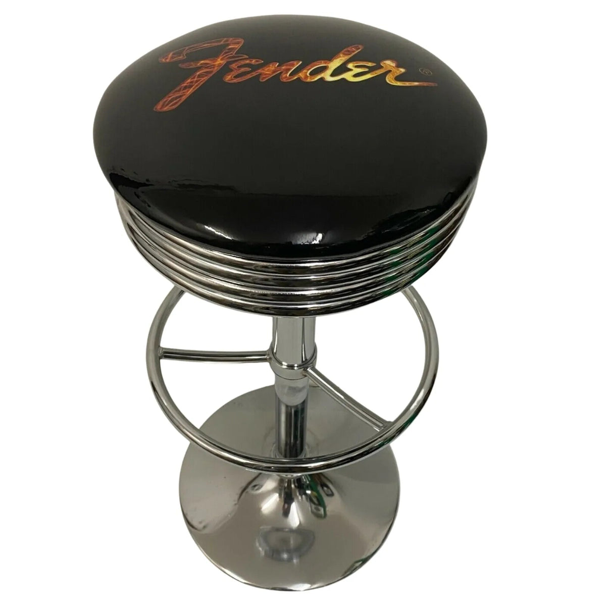 Fender Stainless Steel Gas-Lift Adjustable Bar Stool - KING CAVE