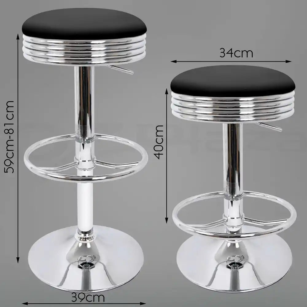 Fender Stainless Steel Gas-Lift Adjustable Bar Stool - KING CAVE