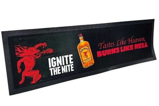 Fireball Whiskey Premium Rubber Bar Mat Runner - KING CAVE