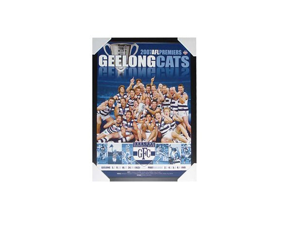 Geelong 2007 Premiership Print Framed - KING CAVE