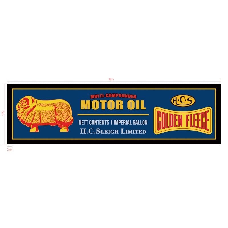 Golden Fleece Motor Oil Premium Rubber-Backed Bar Mat Runner - KING CAVE