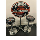 Harley Davidson Motor Oil Bar Table & Bar Stool Set - KING CAVE