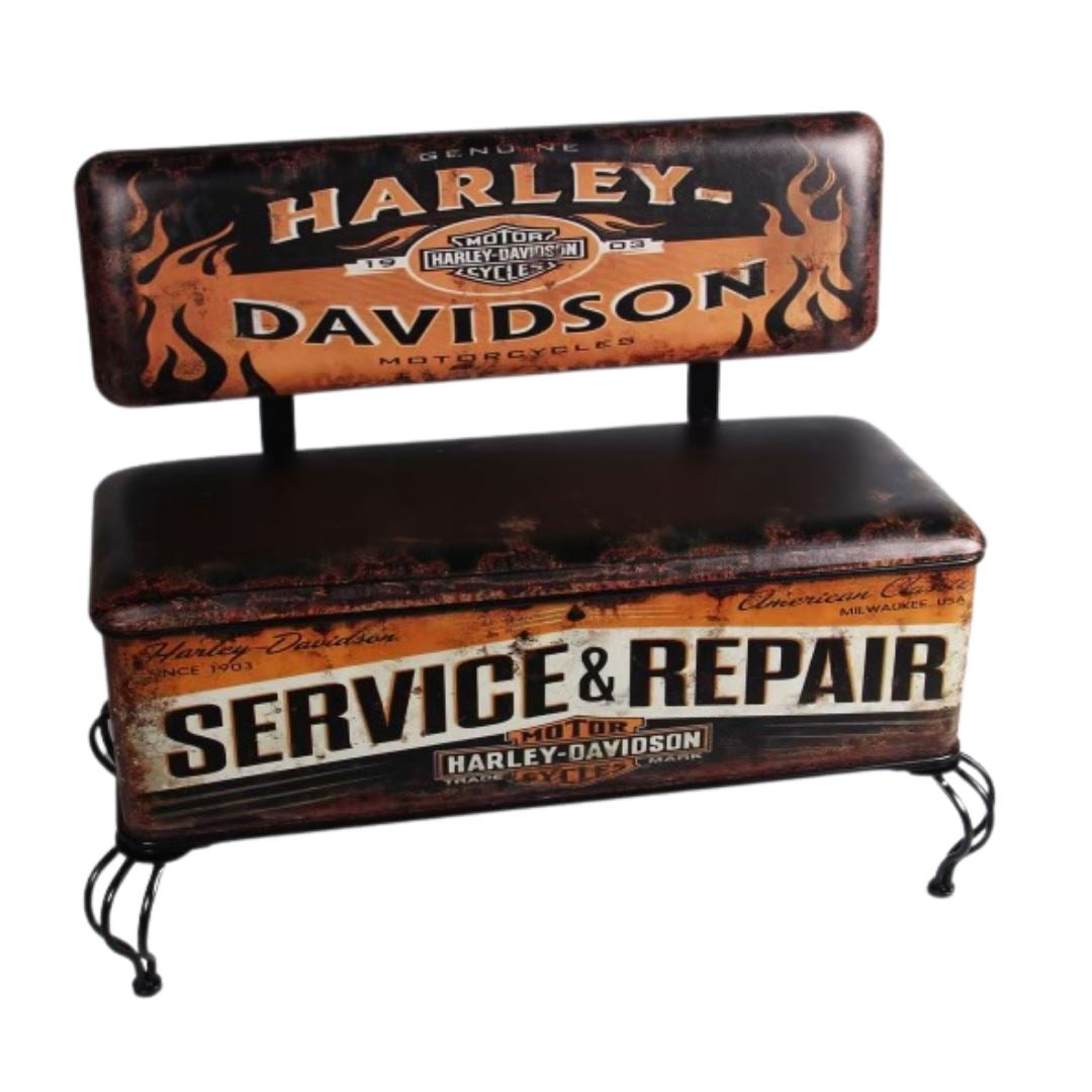 Harley Davidson Service & Repair Premium Quality Bench Seat Storage Underneath - KING CAVE