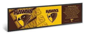 Hawthorn Hawks AFL Premium Rubber-Back Bar Mat Runner - KING CAVE