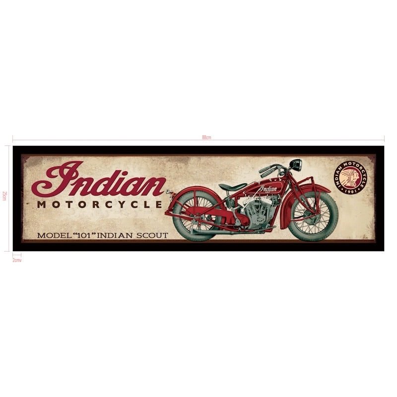 Indian Motorcycles Premium Rubber-Backed Bar Mat Runner - KING CAVE