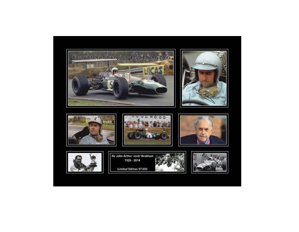 Jack Brabham Collage Framed - KING CAVE