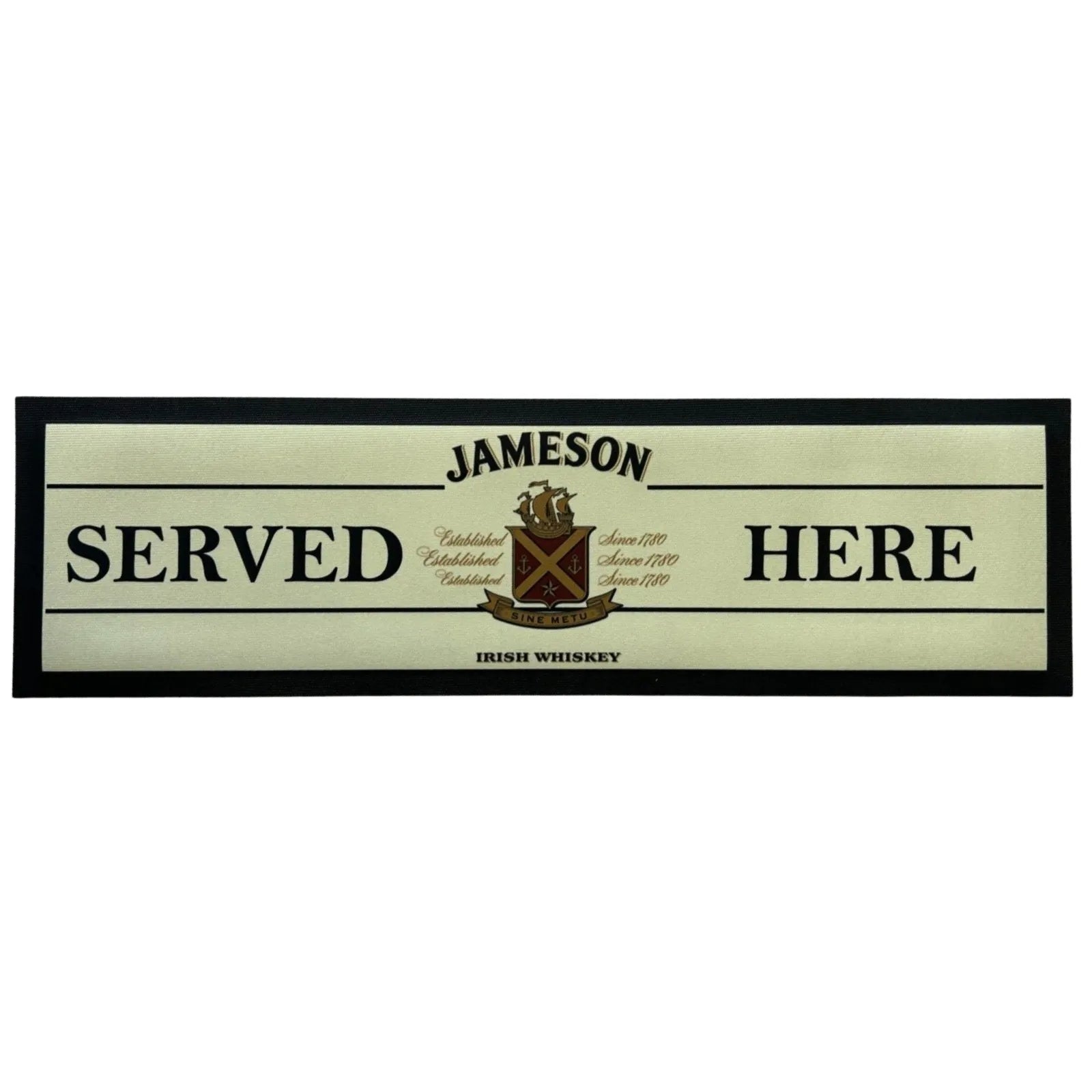 Jameson Served Here Premium Rubber-Backed Bar Mat Runner - KING CAVE