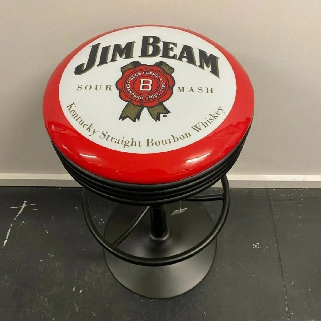 Jim Beam Premium Retro Gas-Lift Bar Stool - KING CAVE