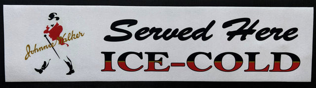 Johnnie Walker "Served Here Ice Cold" Premium Rubber-Backed Bar Mat Runner - KING CAVE