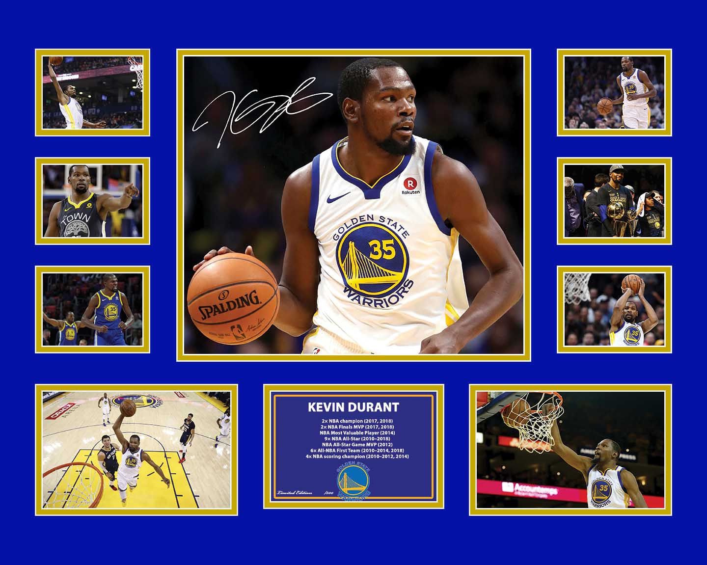 Kevin Durant (Warriors) Collage Framed - KING CAVE
