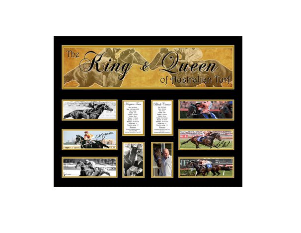 Kingston Town & Black Caviar Collage Framed - KING CAVE