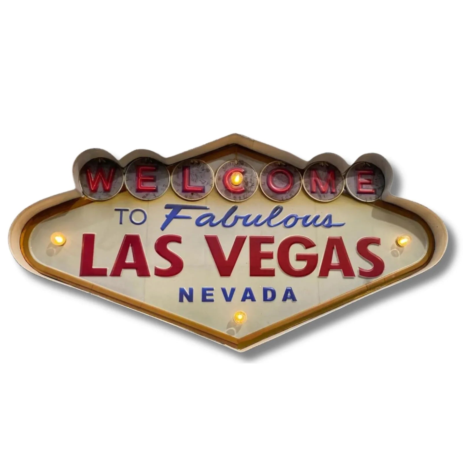 Las Vegas 12V Premium Embossed Light-Up LED Bar Sign - KING CAVE