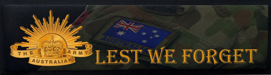 Lest We Forget Premium Rubber-Backed Bar Mat Runner