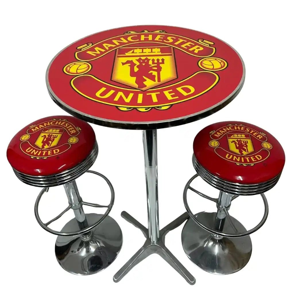 Manchester United FC Bar Table & Bar Stool Set - KING CAVE