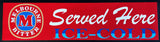 Melbourne Bitter "Served Here Ice Cold" Premium Rubber-Backed Bar Mat Runner - KING CAVE