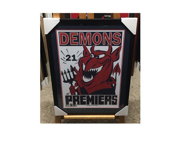 Melbourne Demons 2021 WEG Premiership Poster Framed - KING CAVE