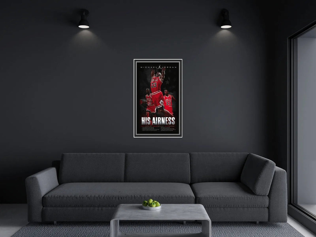 Michael Jordan "His Airness" Print Framed - KING CAVE