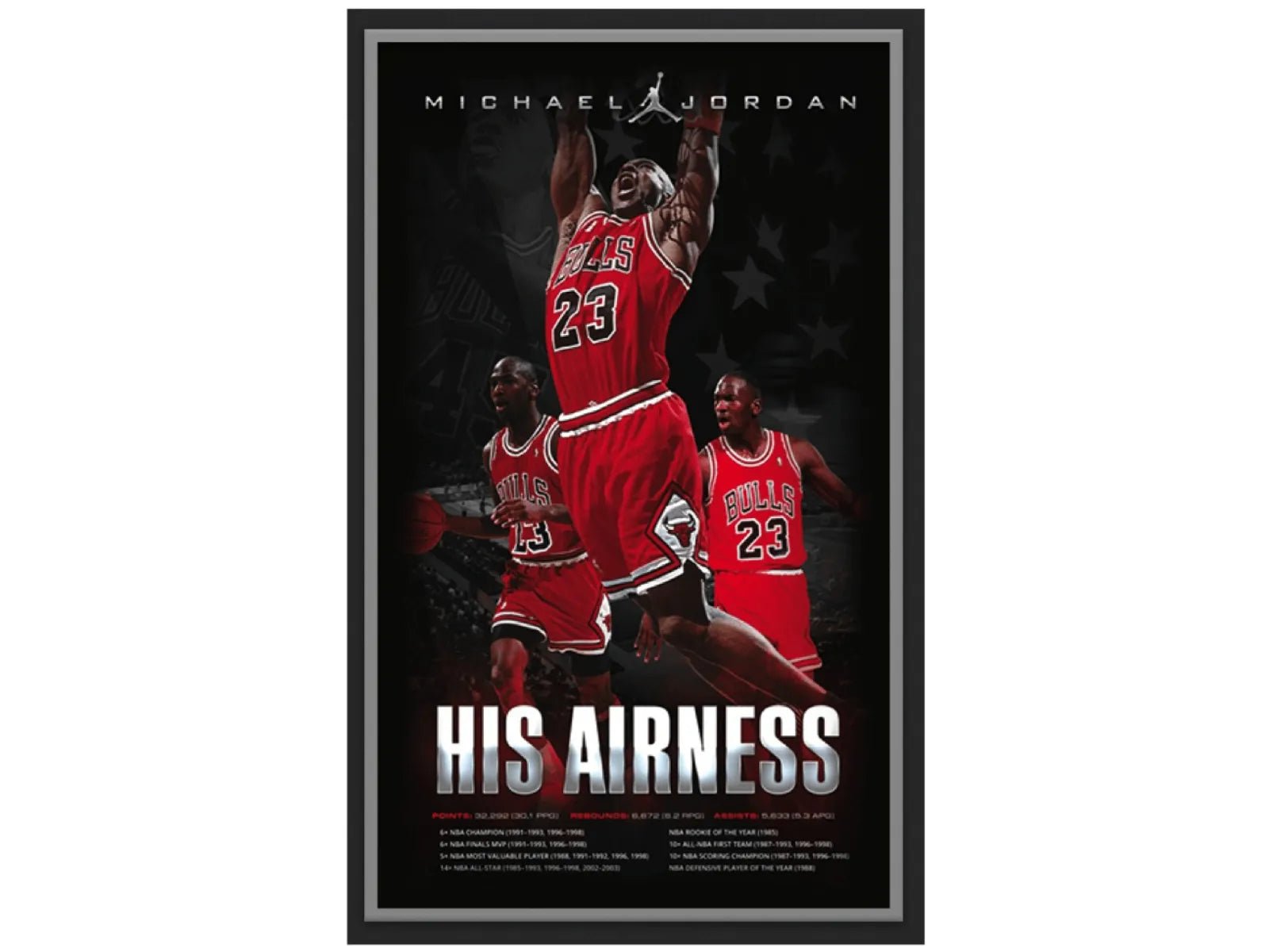 Michael Jordan "His Airness" Print Framed - KING CAVE