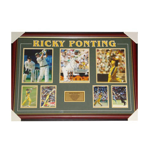 Ricky Ponting Signed Collage Framed