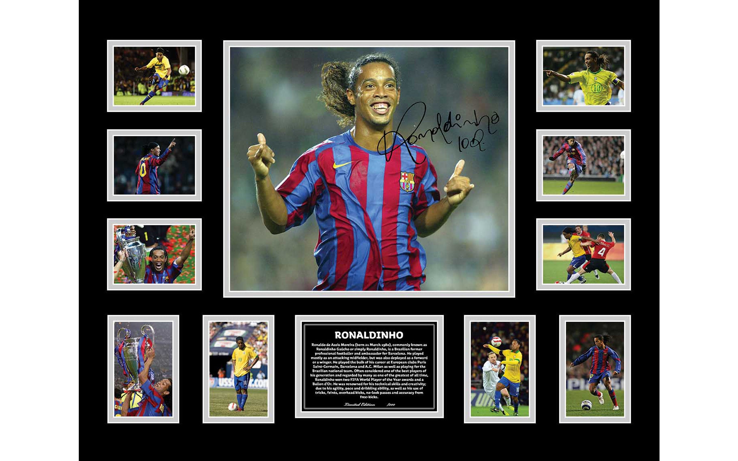 Ronaldinho Collage Framed