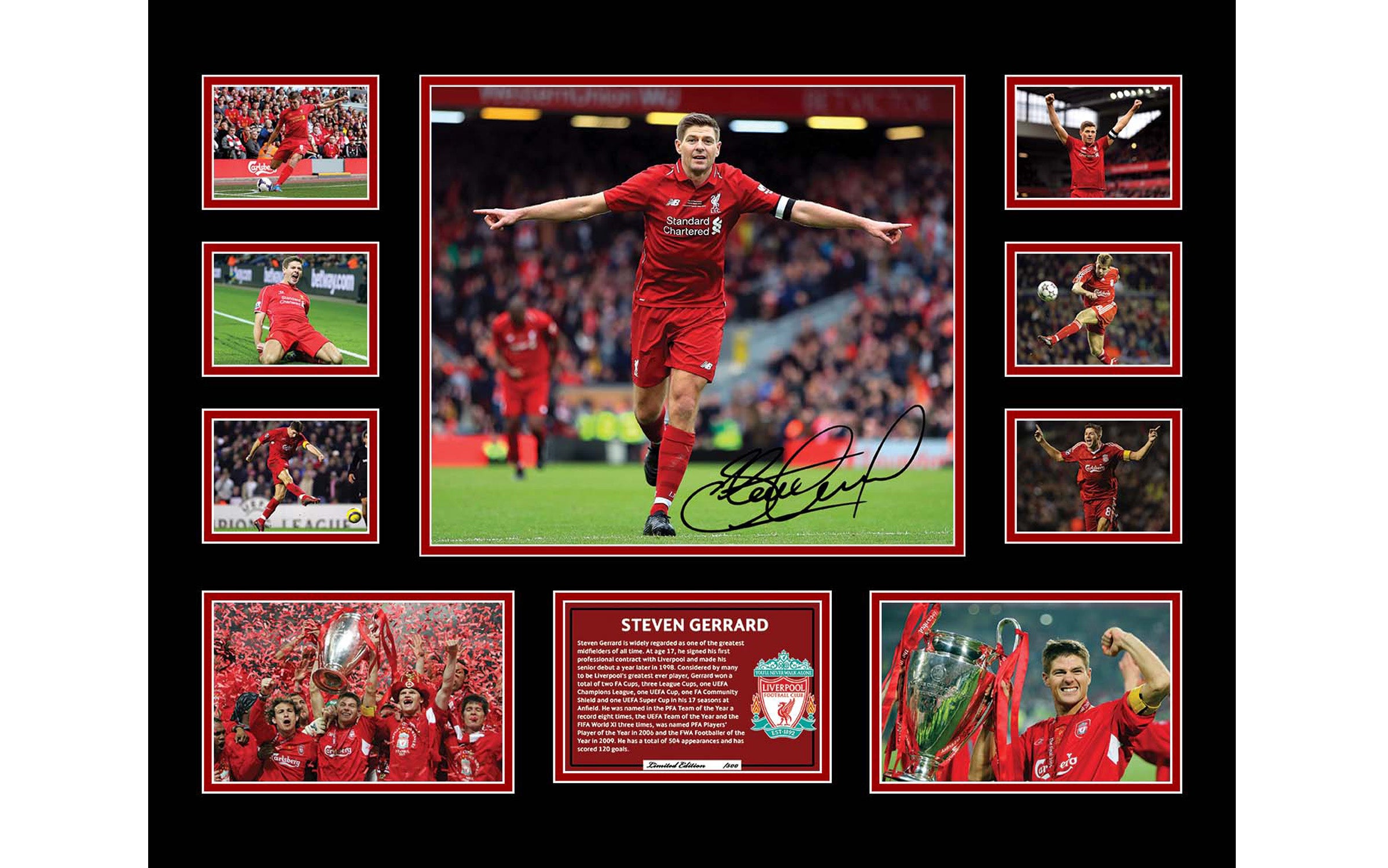 Steven Gerrard Collage Framed