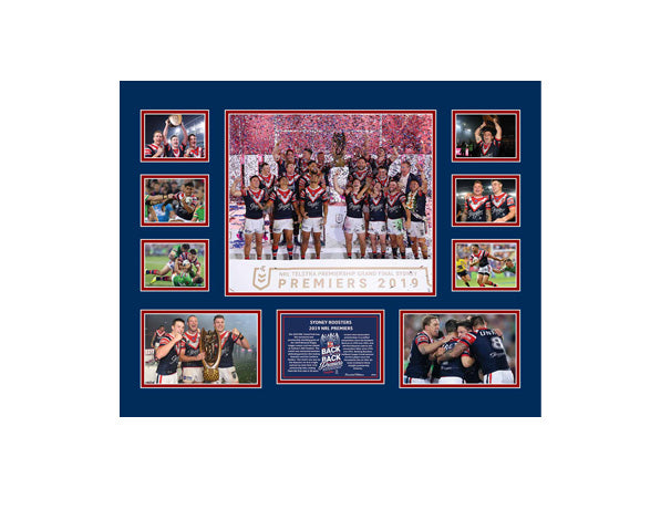 Sydney Roosters 2019 Premiers Collage Framed